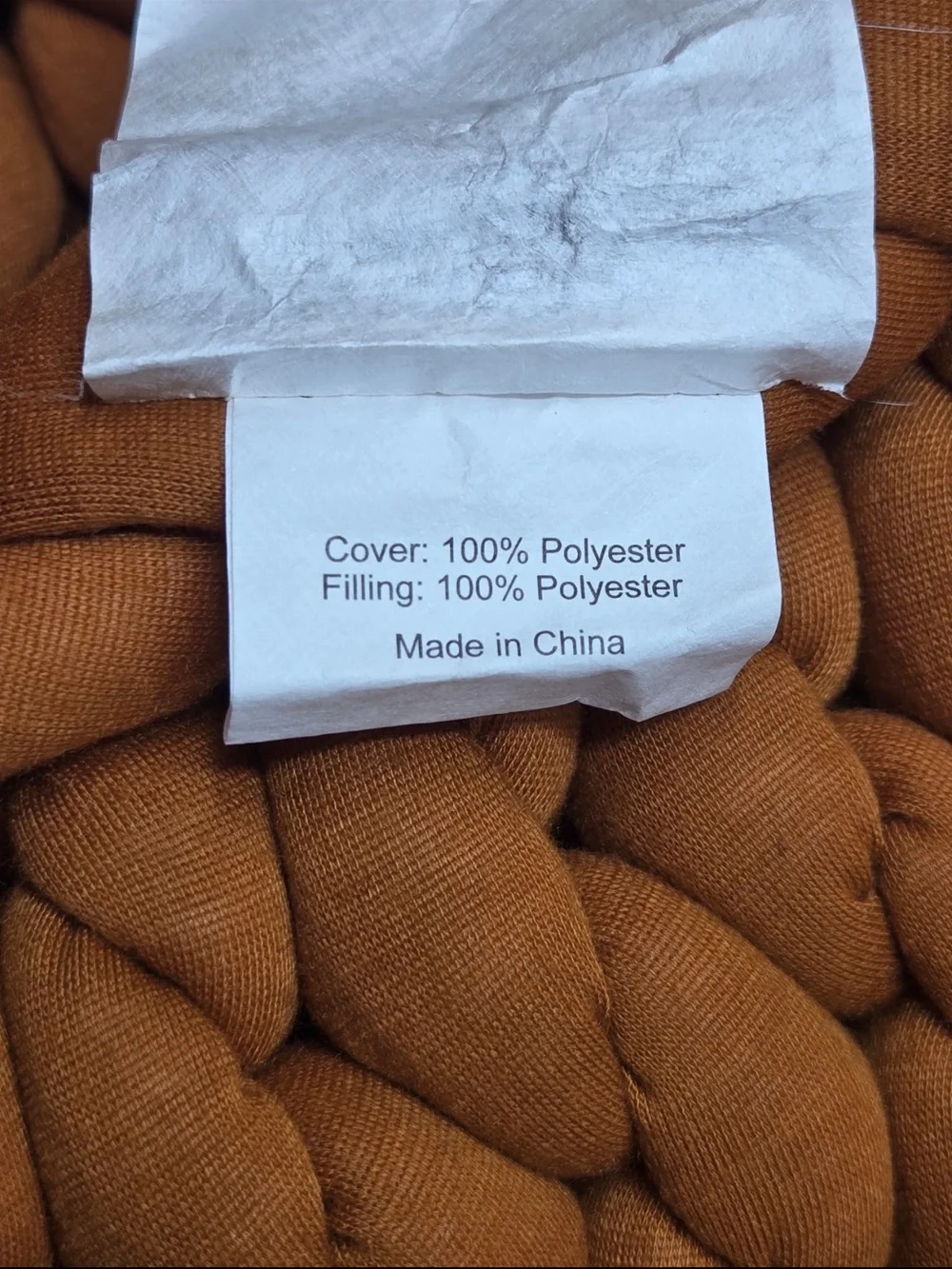 QUINCE Chunky Knit Weighted Blanket Terracotta 0540